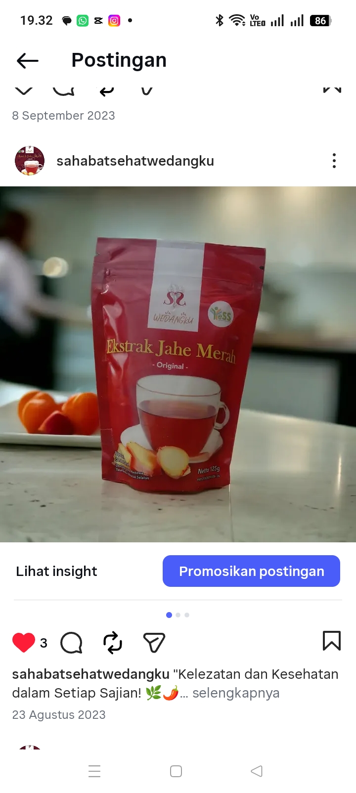 Ekstrak Jahe Merah Original